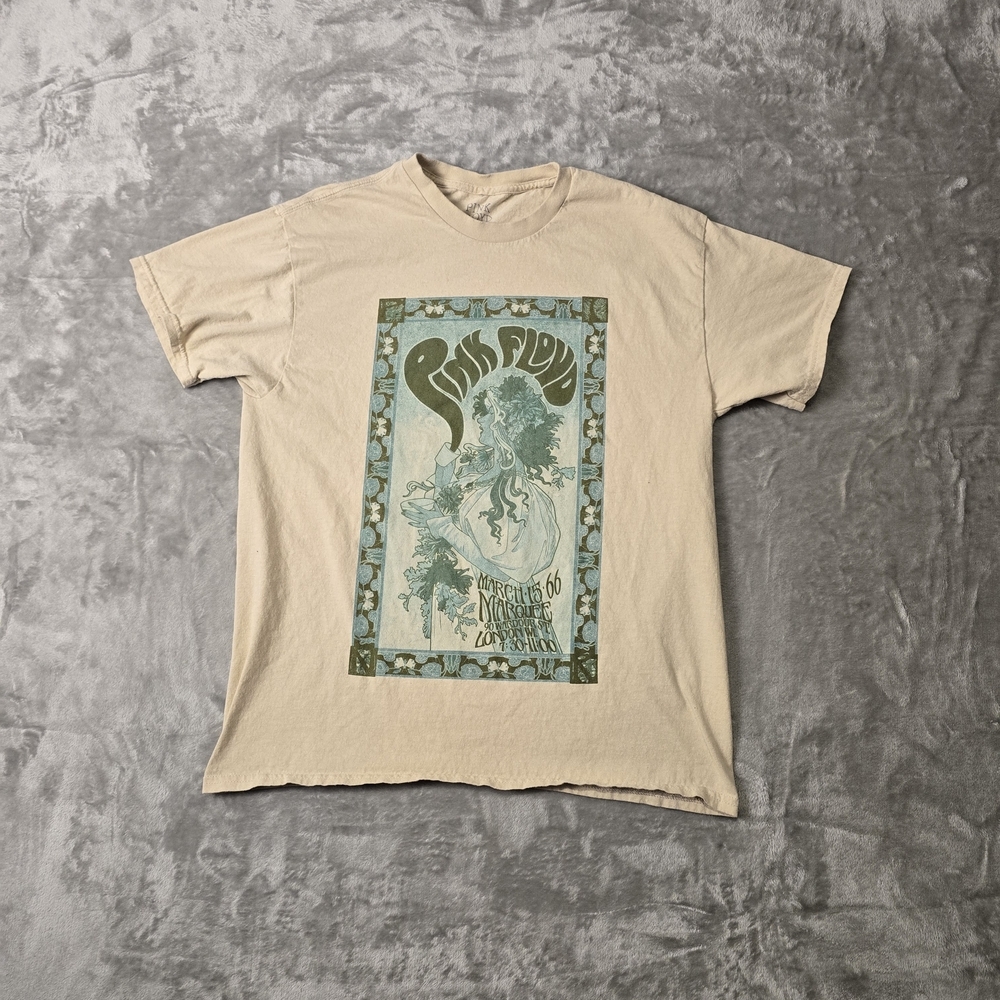 Pink Floyd Vintage Graphic Tee - Beige and Blue